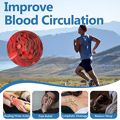 Unique Blue Carbon Fiber Titanium Steel Magnetic Bracelet for Men.