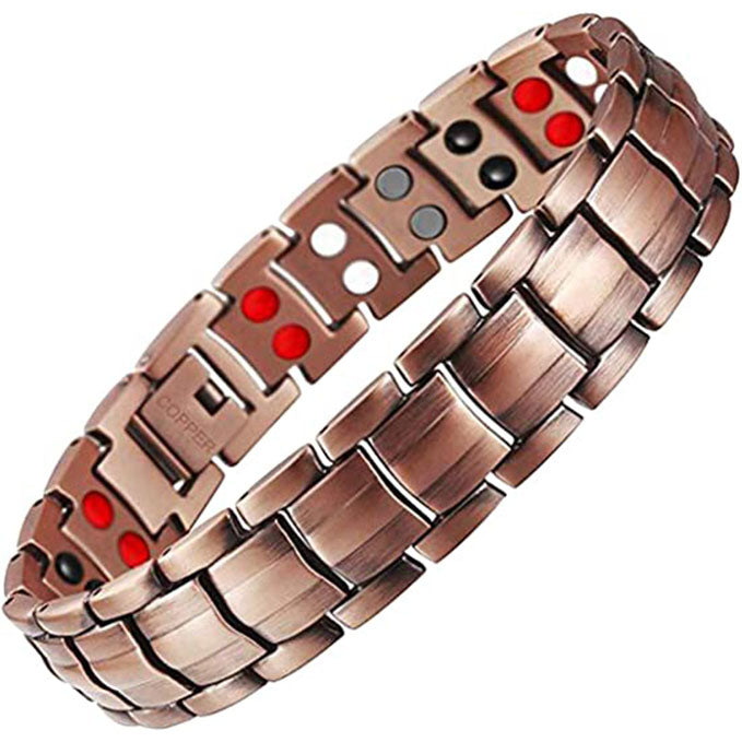 Double Row Magnetic Bracelets for Men Pain Relief Titanium Steel