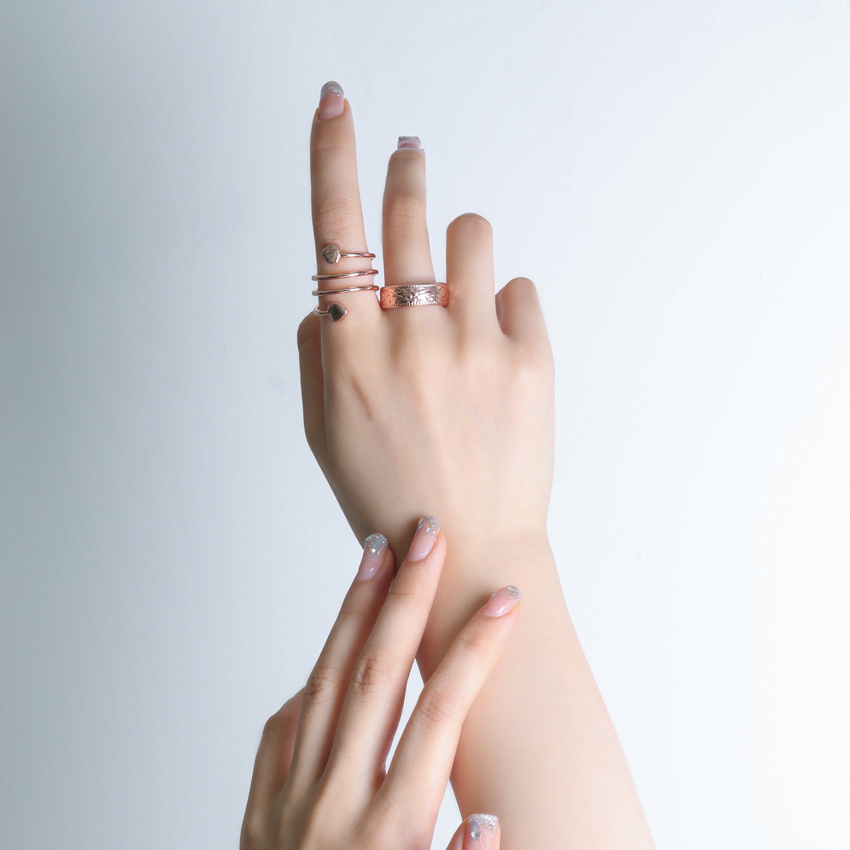 Women's Plum Blossom Magnets Copper Rings