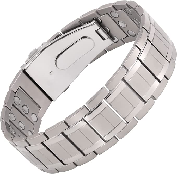 Triple Strength Pure Titanium Magnetic Bracelets for Men