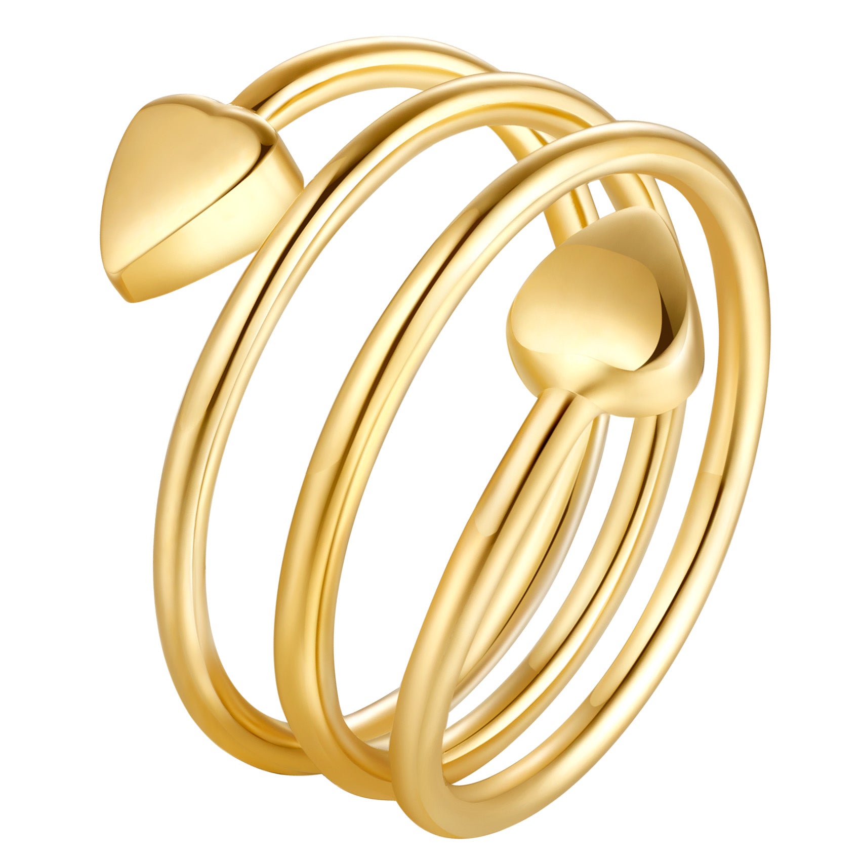 Women's Love Heart Magnets Copper Rings