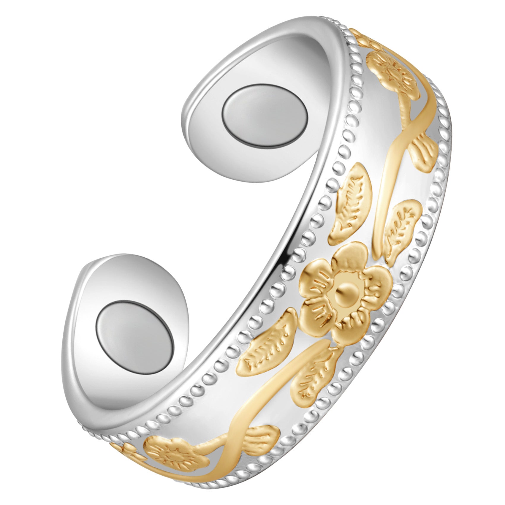 Women's Plum Blossom Magnets Copper Rings