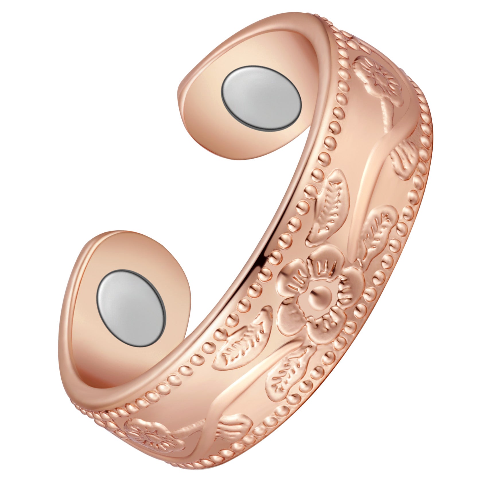 Women's Plum Blossom Magnets Copper Rings