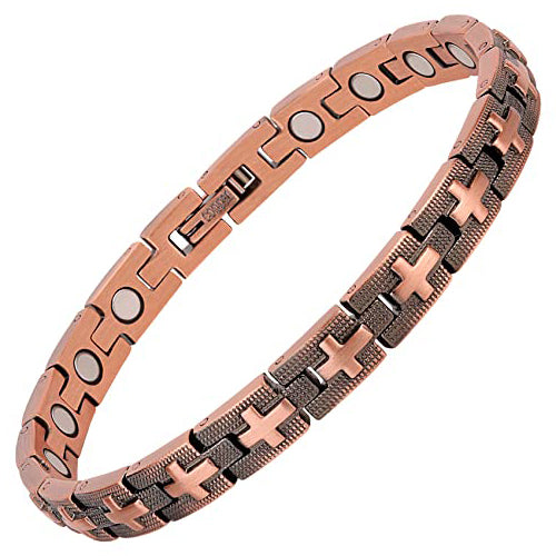 Cross 99.99% Solid Copper Magnetic Bracelets