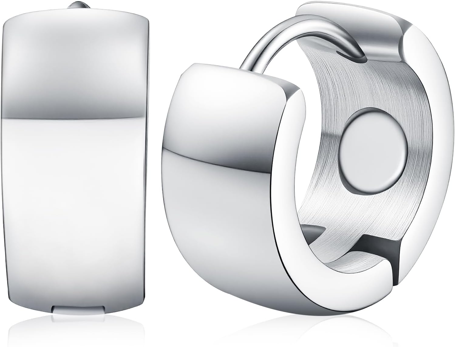 Feraco Magnetic Hoop Earrings for Women with 3500 Gauss Neodymium Magnet, 316L Stainless Steel Magnetic Therapy Jewelry, Ear Acupuncture