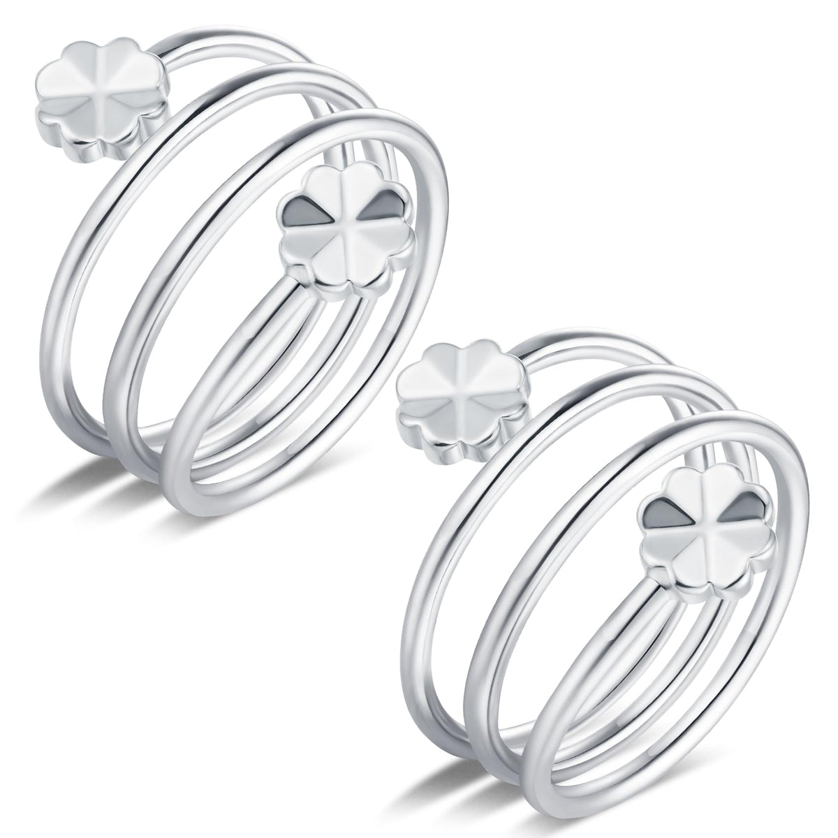 Feraco 2PCS Pure Copper Magnetic Rings for Women with Magnets,Jewelry
