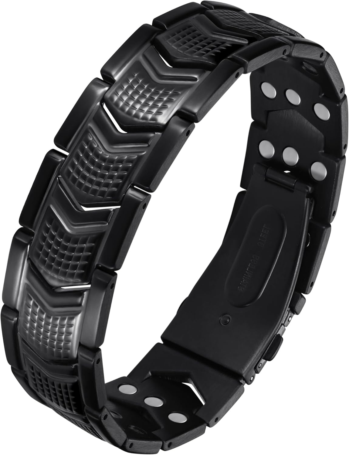 Feraco Magnetic Therapy Bracelets for Men 3X Strength, Titanium Steel Magnetic Bracelets with 3800 Gauss Neodymium Magnets