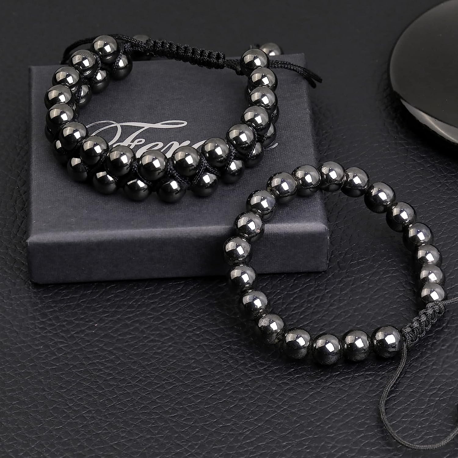 2PCS Hematite Magnets Bracelets for Men Women