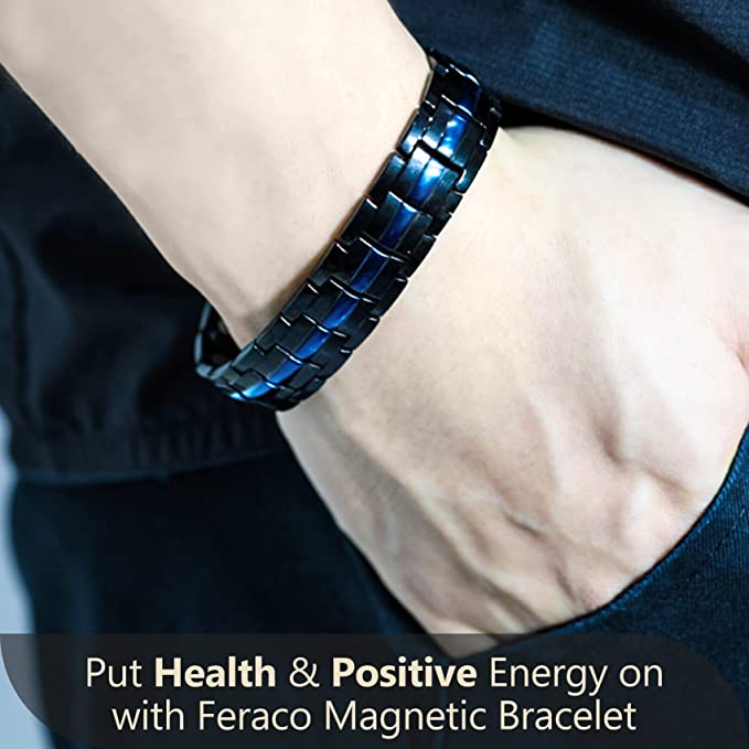 Stylish and Therapeutic Titanium Steel Magnetic Bracelets for Men