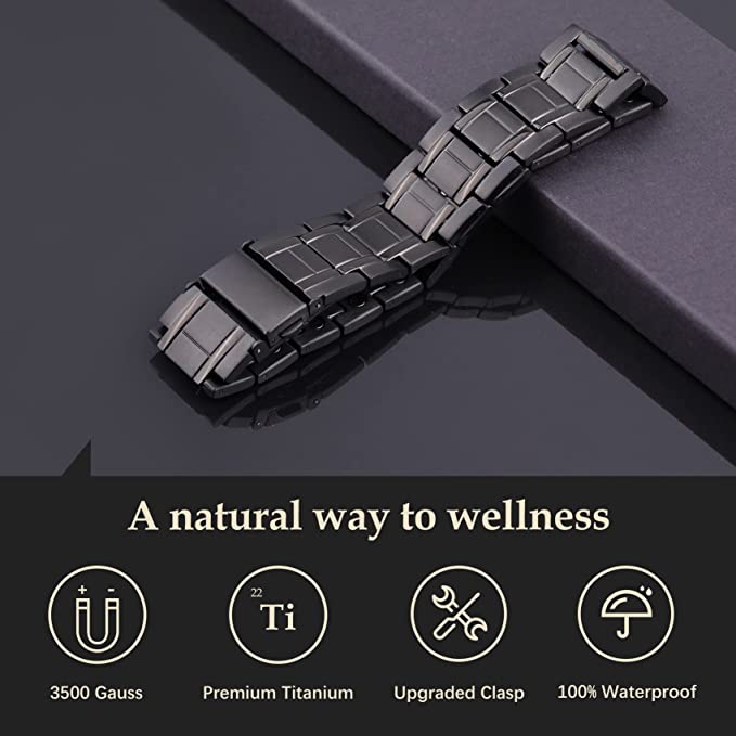 Triple Strength Pure Titanium Magnetic Bracelets for Men
