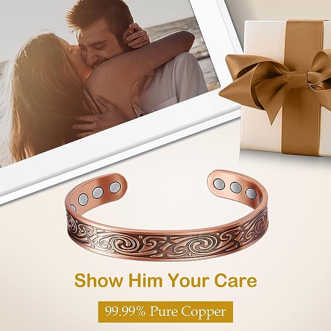 Copper Bracelets for Men for Arthritis & Joint Pain Relief