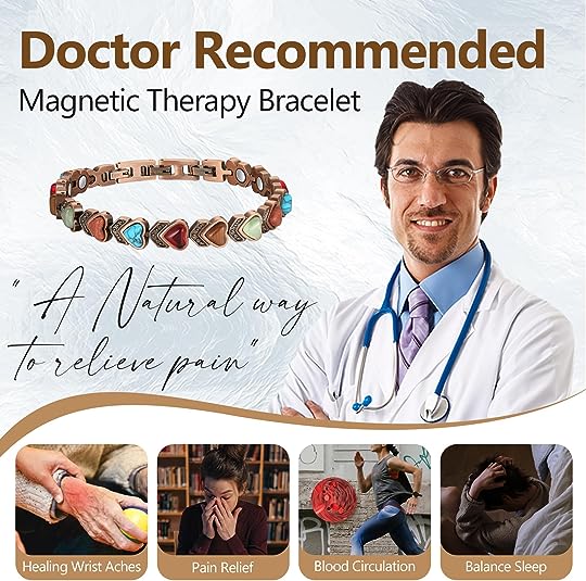 Pure Copper Lymph Detox Magnetic Therapy Bracelets for Carpal Tunnel and Relief Pain
