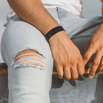 Midnight Black 3X Strength Copper Magnetic Bracelet for men