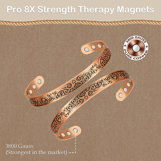 Copper Bracelets for Women Enhanced Strength Magnetic Bracelets