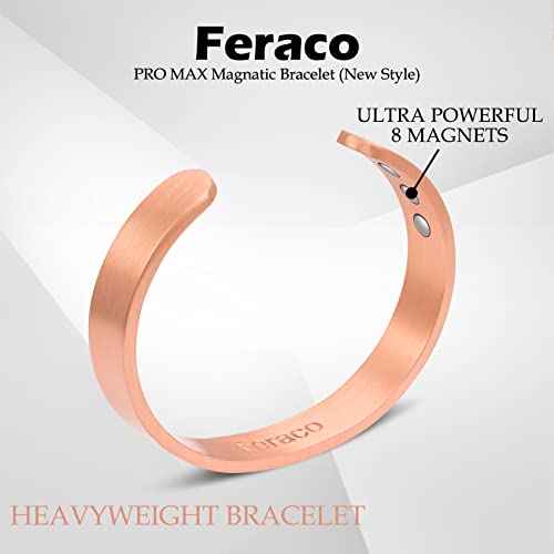 Pure Copper Plain Magnetic Heavyweight Cuff Bracelet for Men.