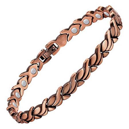 Feraco 12X Strength Wide Copper Bracelet for Men Magnetic