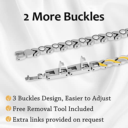 Magnet Bracelet & Ring for Women Titanium Steel Ultra Strength Magnetic Bracelets