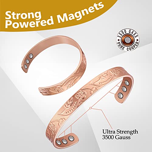 99.99% Pure Copper Magnetic Bangles.