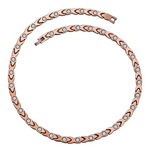 Copper Magnetic Therapy Necklace Unique X Shape.