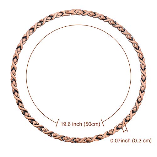 Unique X Copper Magnetic Therapy Necklace for Women Men