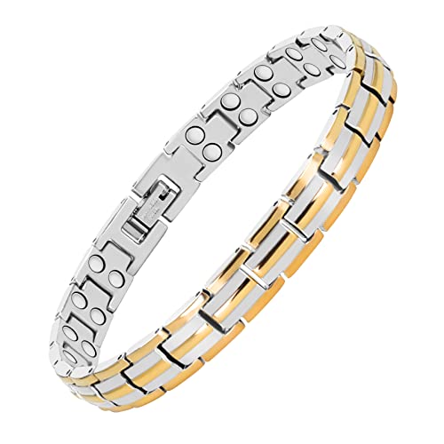 AMAZHEAL Bio Magnetic Therapy Double Ton Titanium Metal Bracelet For Men &  Women : Amazon.in: Jewellery