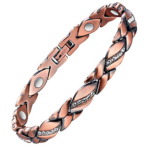 Copper Ankle Bracelet for Women 99.99% Pure Copper with Magnets.