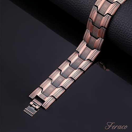 3X Copper Bracelets for Men Magnetic Bracelet with 3 Row Neodymium Magnets