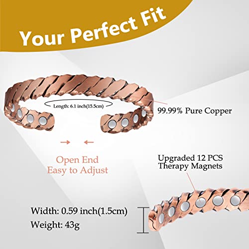 12X Strength Magnetic Bracelets for Men.