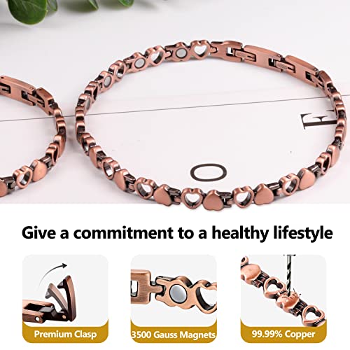 Love Magnetic Copper Anklets for Women.