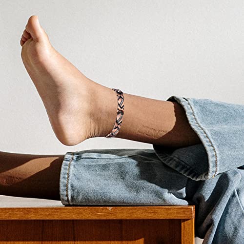 Copper Ankle Bracelet for Women 99.99% Pure Copper with Magnets.