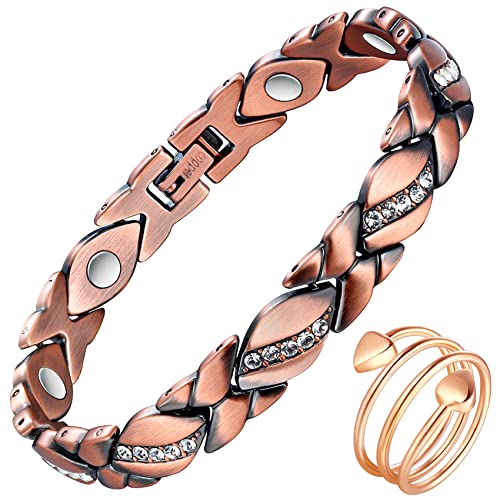 Unique X Shape 99.99% Solid Copper Magnetic Bracelets.