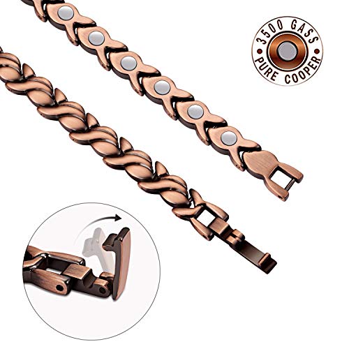 Unique X Shape Copper Bracelet for Women.