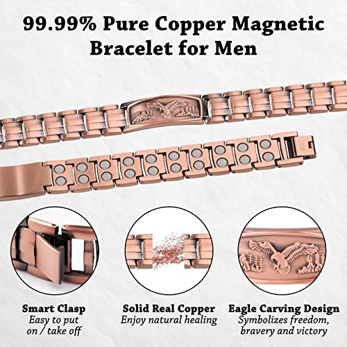 Eagle Pattern Pure Copper Bracelet for Men.