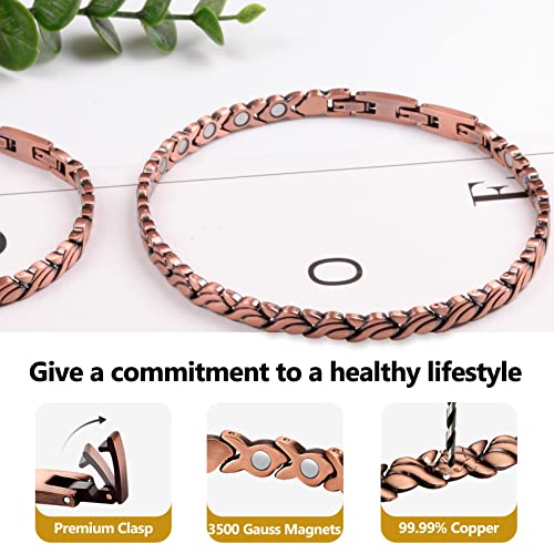 Magnetic Copper Anklets for Women.