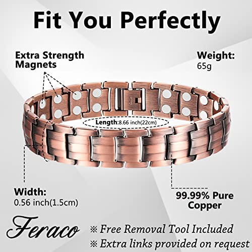 Men's pure deals copper magnetic bracelet