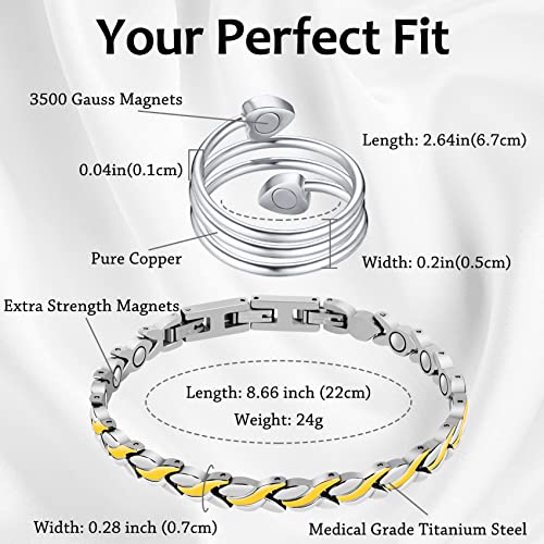 Lymph Detox Magnetic Bracelet Ring Magnet & Copper Ring.