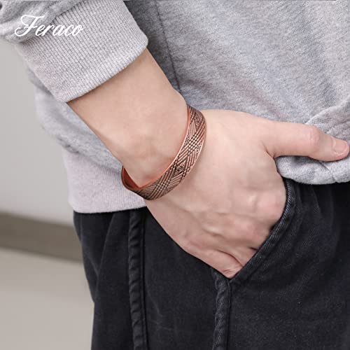 12X Strength Wide Copper Bracelet for Men.