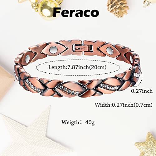 Women Copper Bracelet with Magnets Vintage Flat Snake Chain Wrist Jewelry  Gift for Girls Ladies Woman's Wrist Decor Magnetic Arthritis Therapy -  Walmart.com