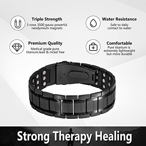Triple Strength for Arthritis Magnetic Bracelets for Men.