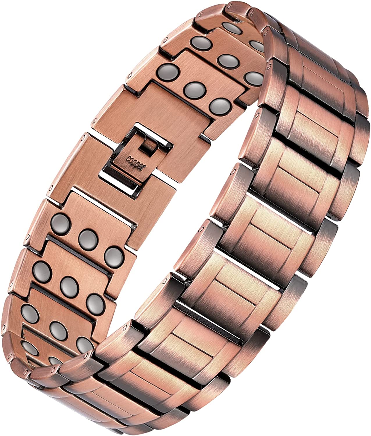 Midnight Black 3X Strength Copper Magnetic Bracelet for men