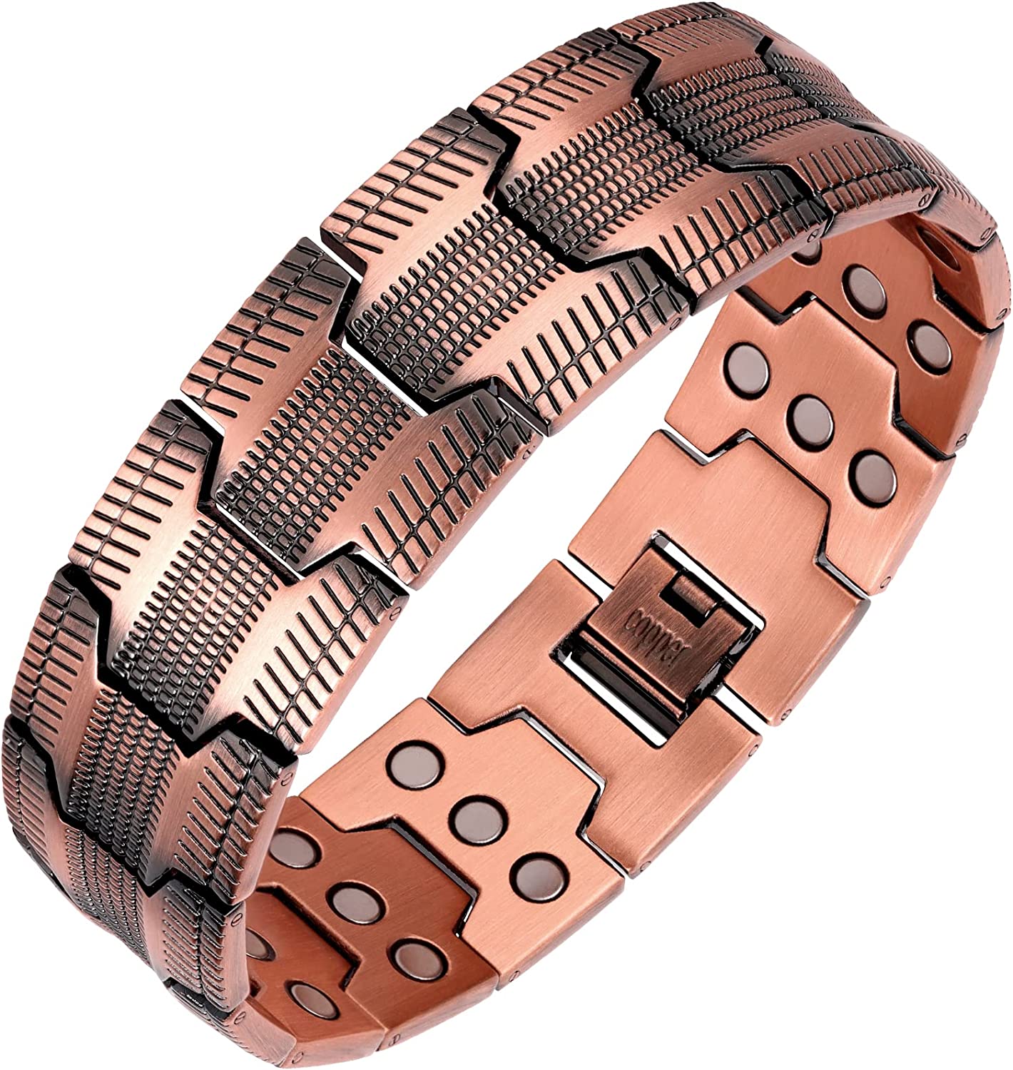 Midnight Black 3X Strength Copper Magnetic Bracelet for men